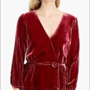 Maroon Velvet Blouse